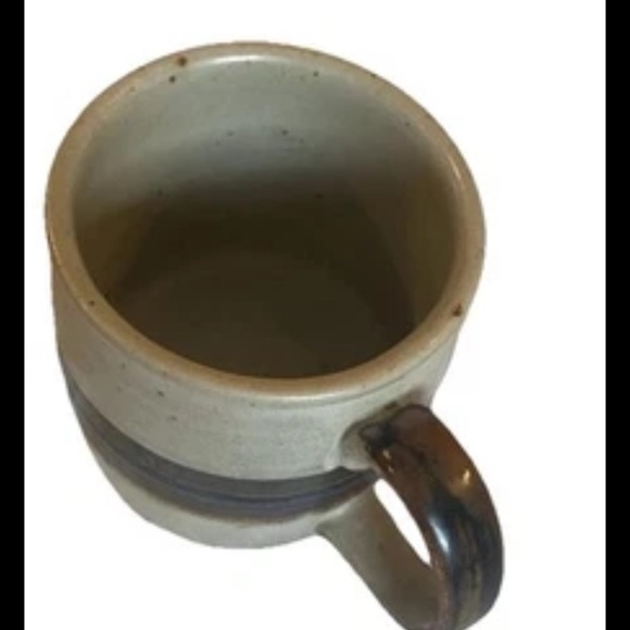 Mid Century OTAGIRI Stoneware HORIZON Pattern HANDLED Coffee Tea MUG 3.5” X 3” - Picture 12 of 16